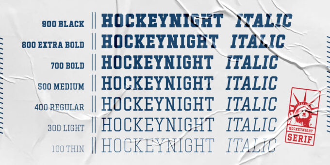 HockeynightSerif-XTOPH FONTS